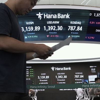 Asian shares are mixed and gold sets a fresh record high of over…