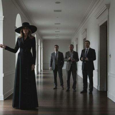 Melania Unveils This Years White House Christmas Decor: A Bare, Cold Corridor Symbolizing the Emptiness of the Human Soul