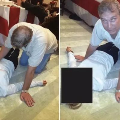 Shocking detail about Prince Andrew in the new Epstein documents! He is leaning over the woman on the ground.