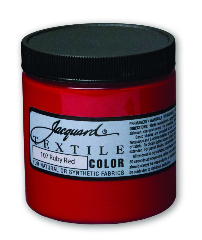 8oz Ruby Red Textile Paint by Jacquard Raw Materials Art Supplies