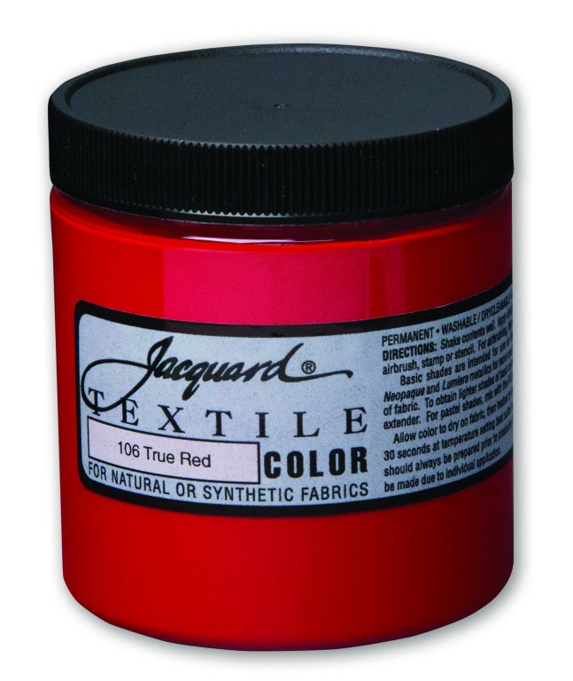 8oz True Red Textile Paint by Jacquard Raw Materials Art Supplies
