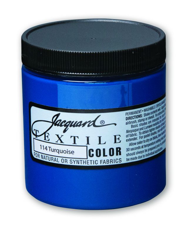 8oz Turquoise Textile Paint by Jacquard Raw Materials Art Supplies