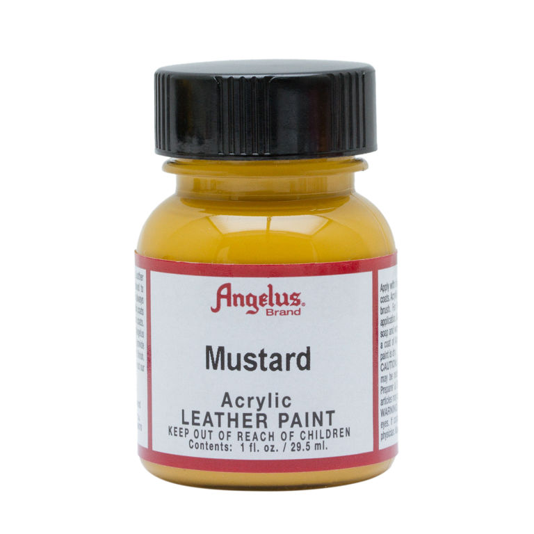 mustard leather paint