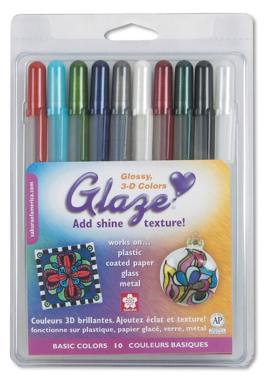 10color Basic Colors Gelly Roll Glaze Pen Set by Sakura Raw