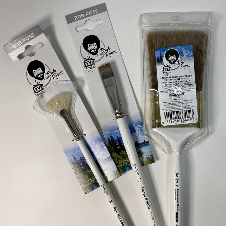 Bob Ross Brushes by Bob Ross Raw Materials Art Supplies