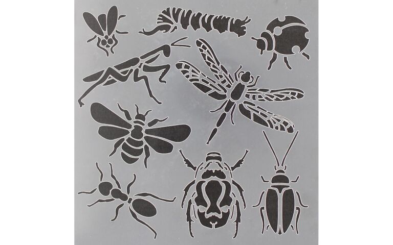 6x6 Insects Stencil by PA Essentials - Raw Materials Art Supplies