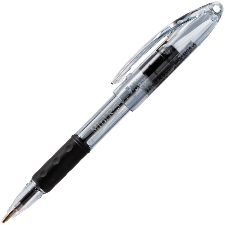 Medium Black Mini RSVP Ballpoint Pen by Pentel - Raw Materials Art Supplies