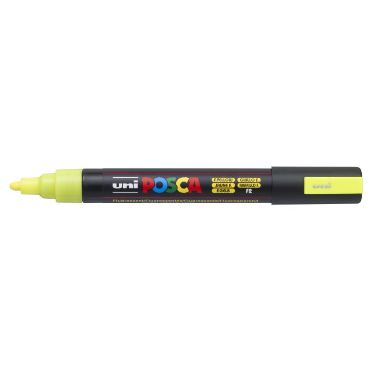 Evalueerbaar Assortiment schieten 2.5mm Fluorescent Yellow PC-5M Paint Marker by POSCA - Raw Materials Art  Supplies