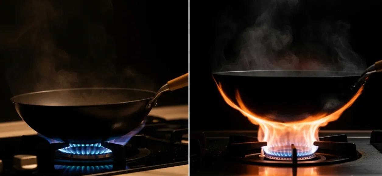 Home range vs professional burner comparison