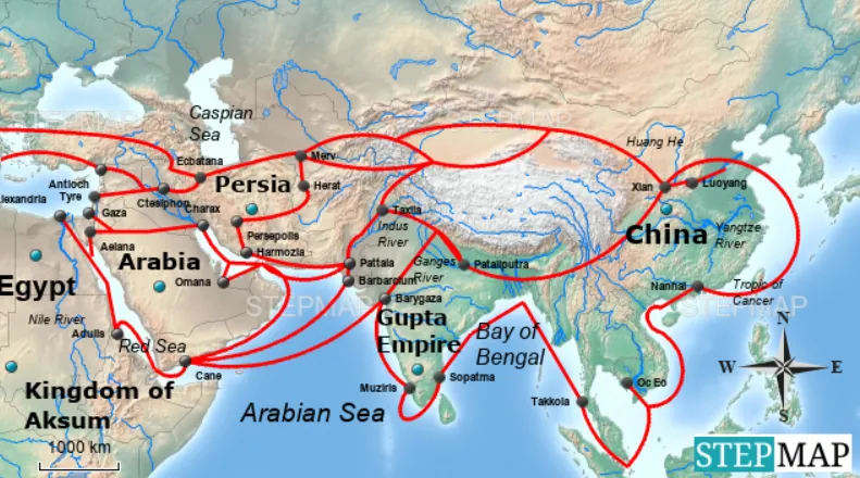 The spread of wok-style cooking vessels across Asia, showing connections between Chinese 'kuo,' Southeast Asian 'kuali,' and Indian 'karahi'