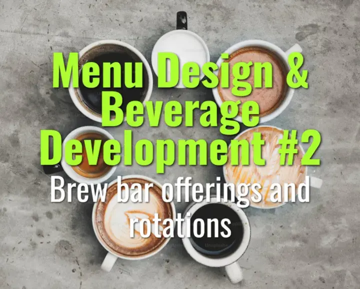 Brew bar offerings and rotations
