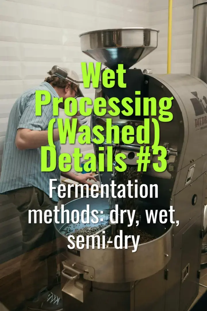 Fermentation methods: dry, wet, semi-dry