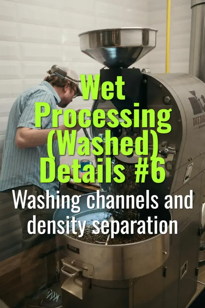 Washing channels and density separation