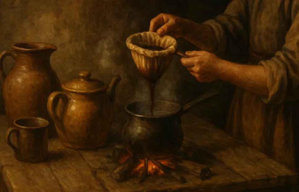 Early Coffee Brewing Tools: Cloth Filters, Simple Pots & Ancient Techniques