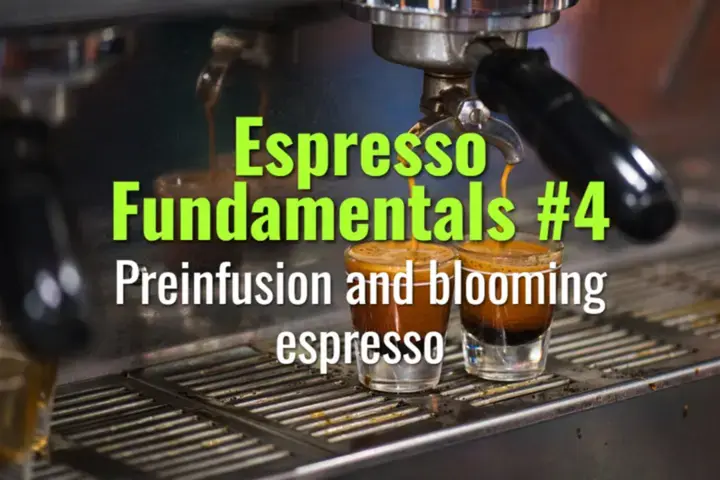 Preinfusion and blooming espresso