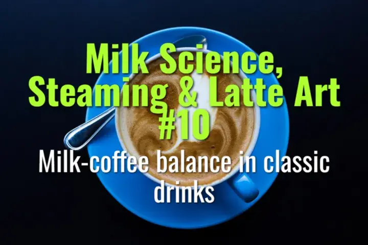 Milk-coffee balance in classic drinks