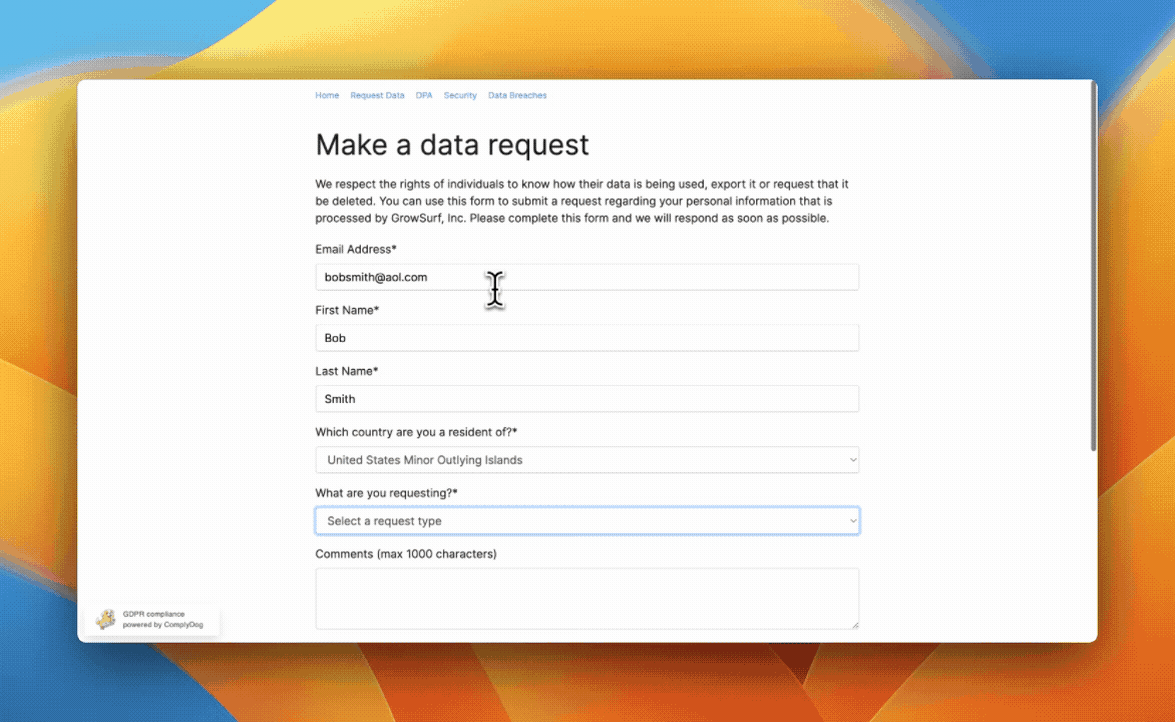 data-request