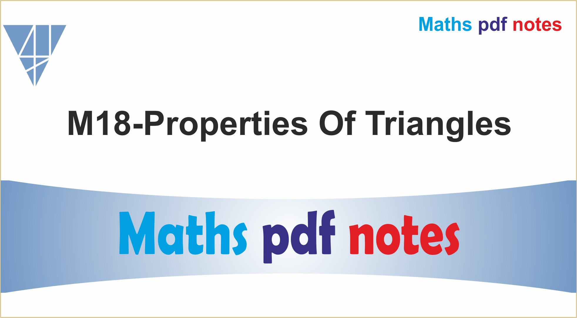 M18-Properties of Triangles