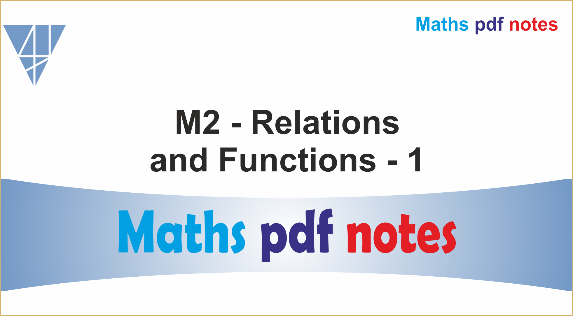 M2-Relations & Functions- 1