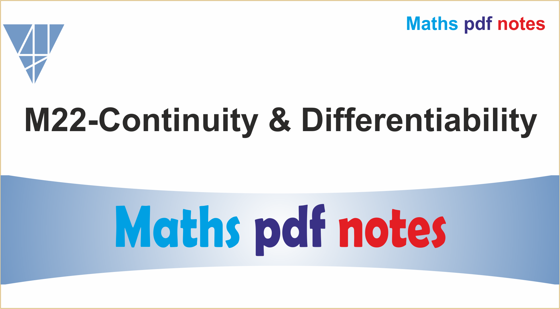 M22-Continuity & Differentiability