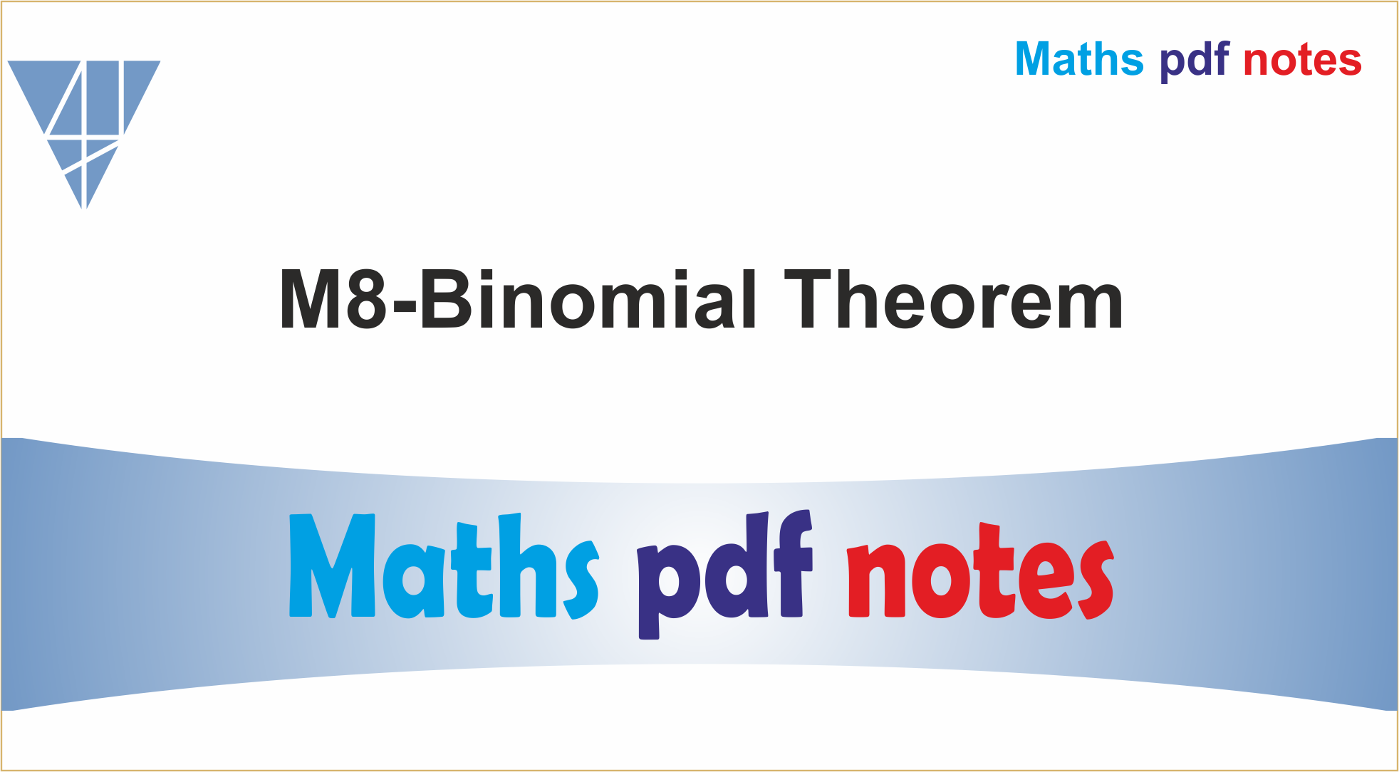 M8-Binomial Theorem