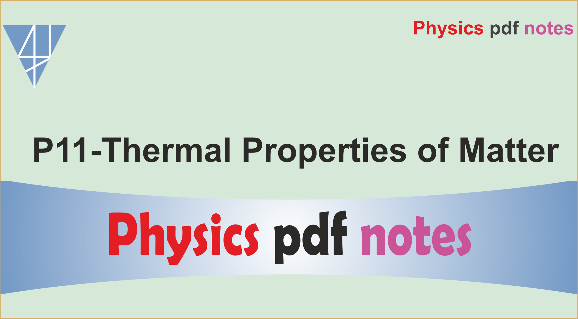 P11-Thermal Properties of Matter
