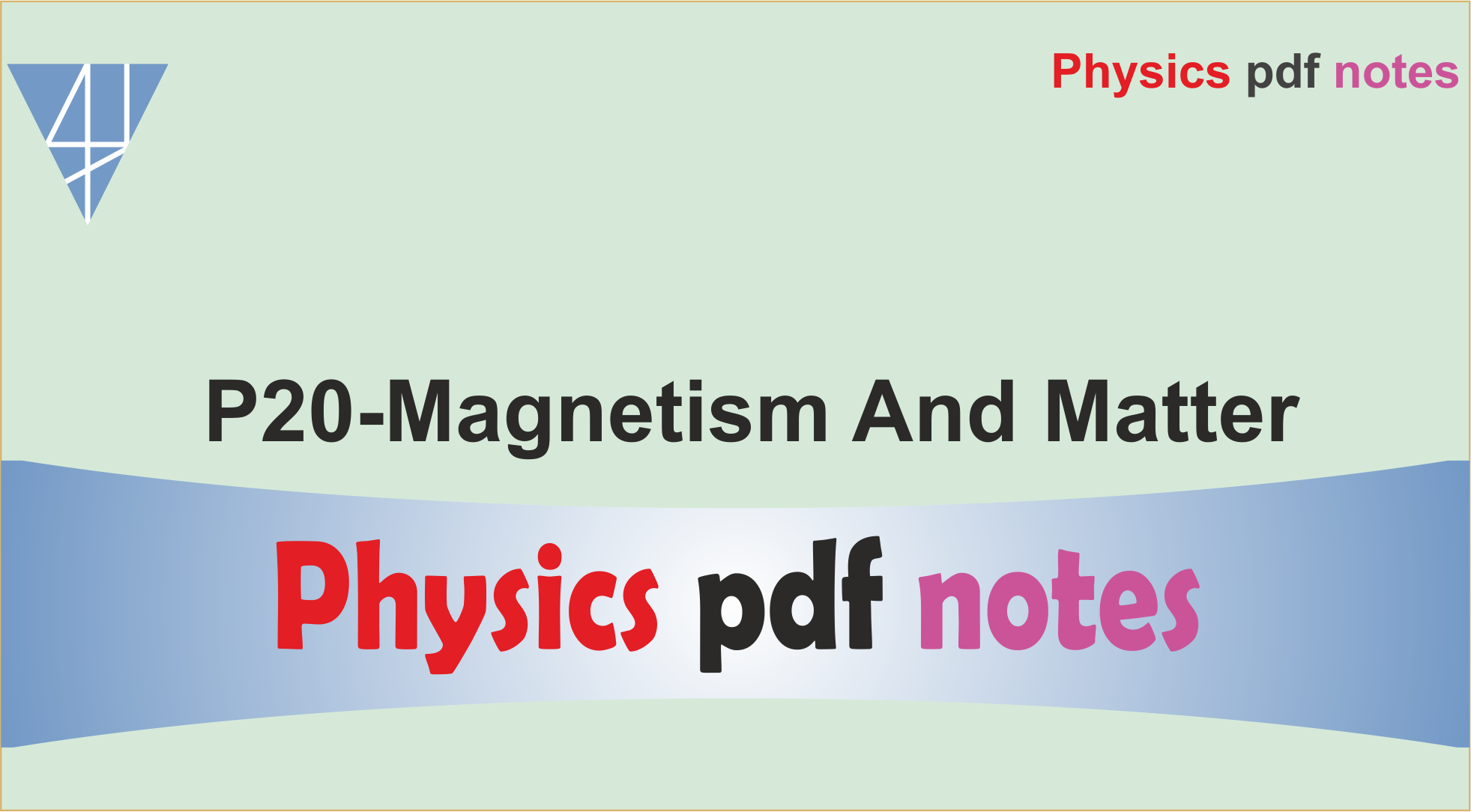 P20-Magnetism & Matter