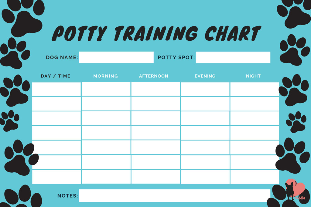 Printable Puppy Potty Training Schedule Chart