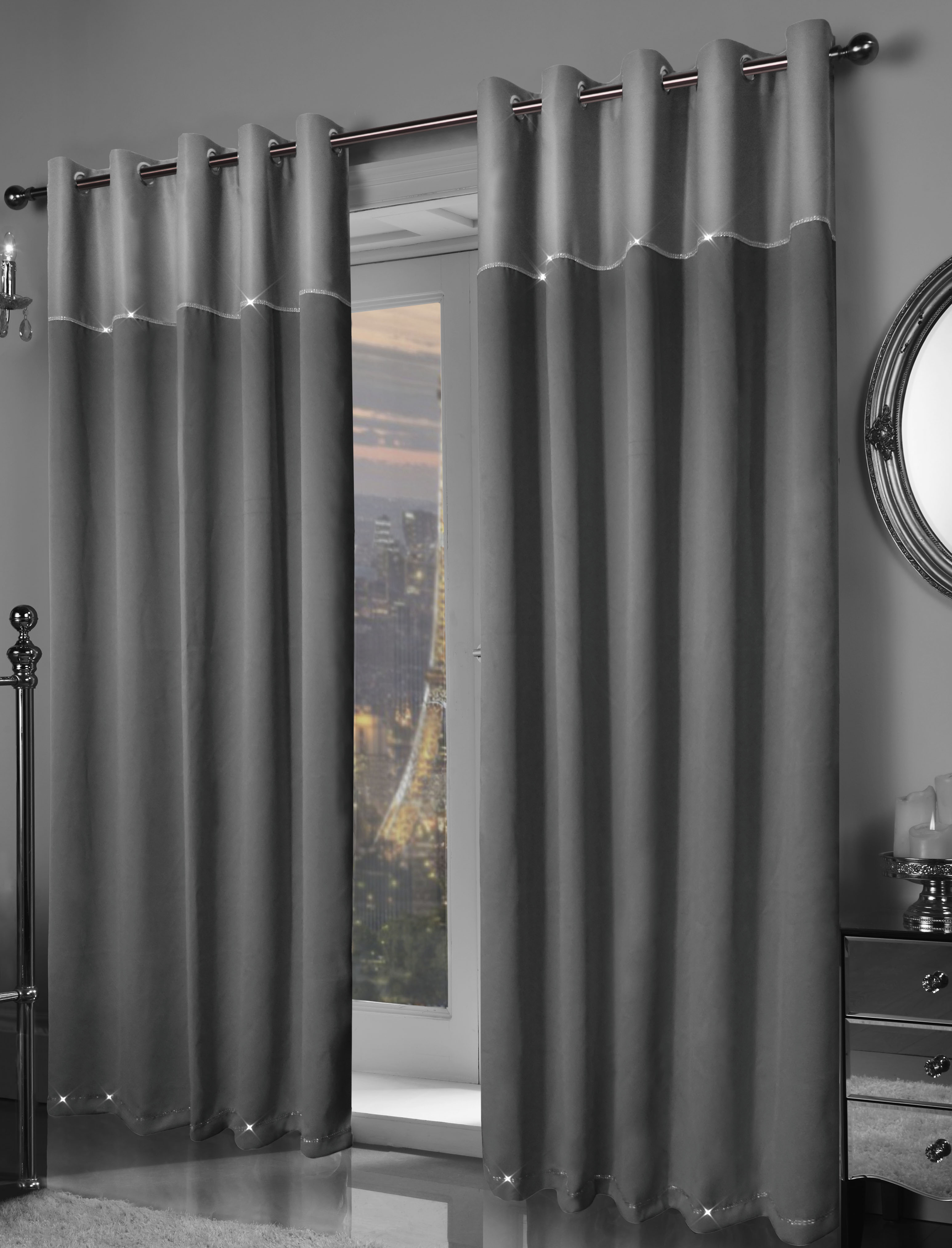 dusky pink curtains eyelet 