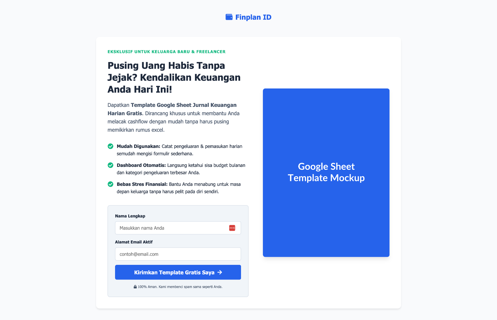 Jasa Perencana Keuangan (Finplan)