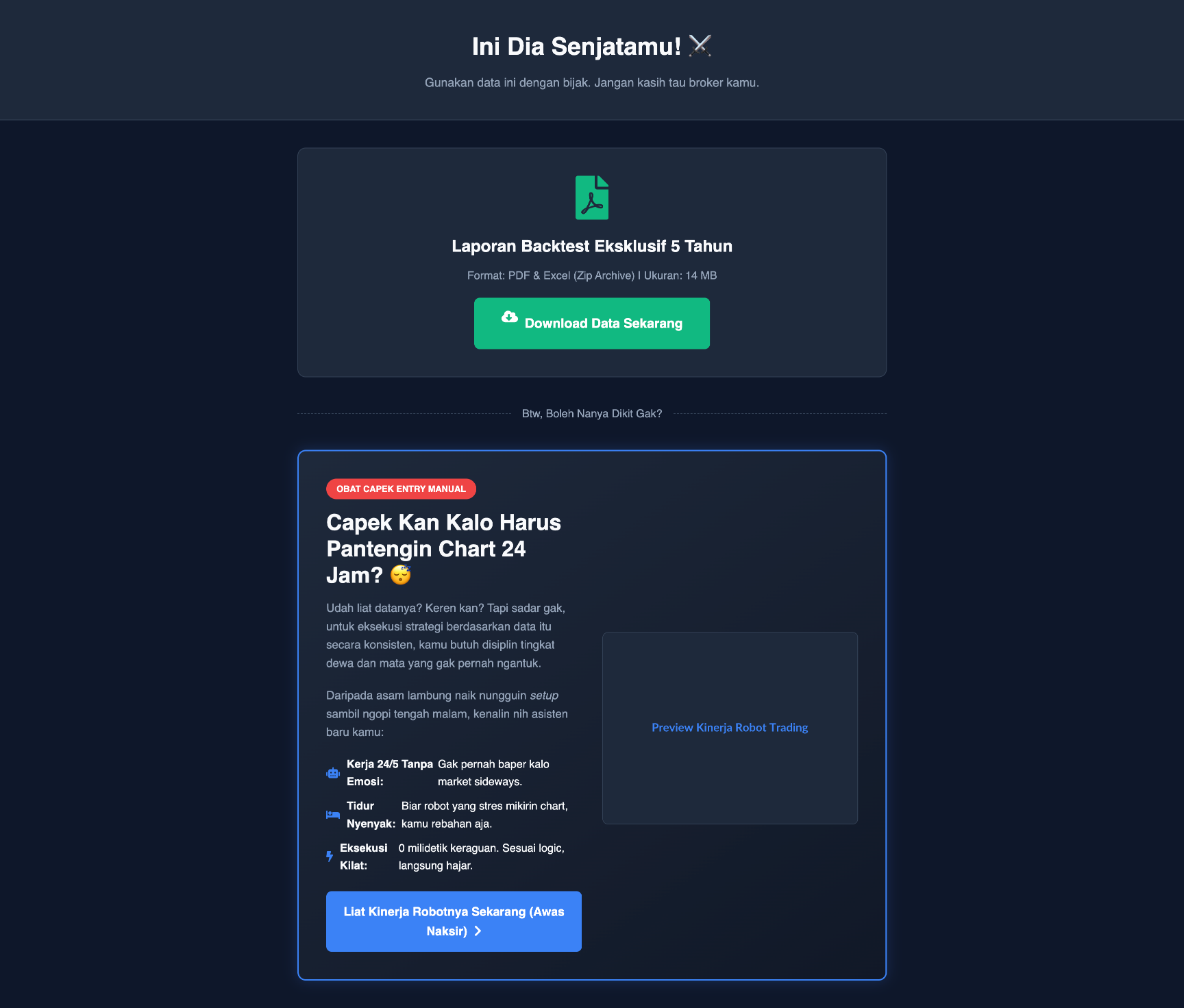 Robot Trading / Expert Advisor