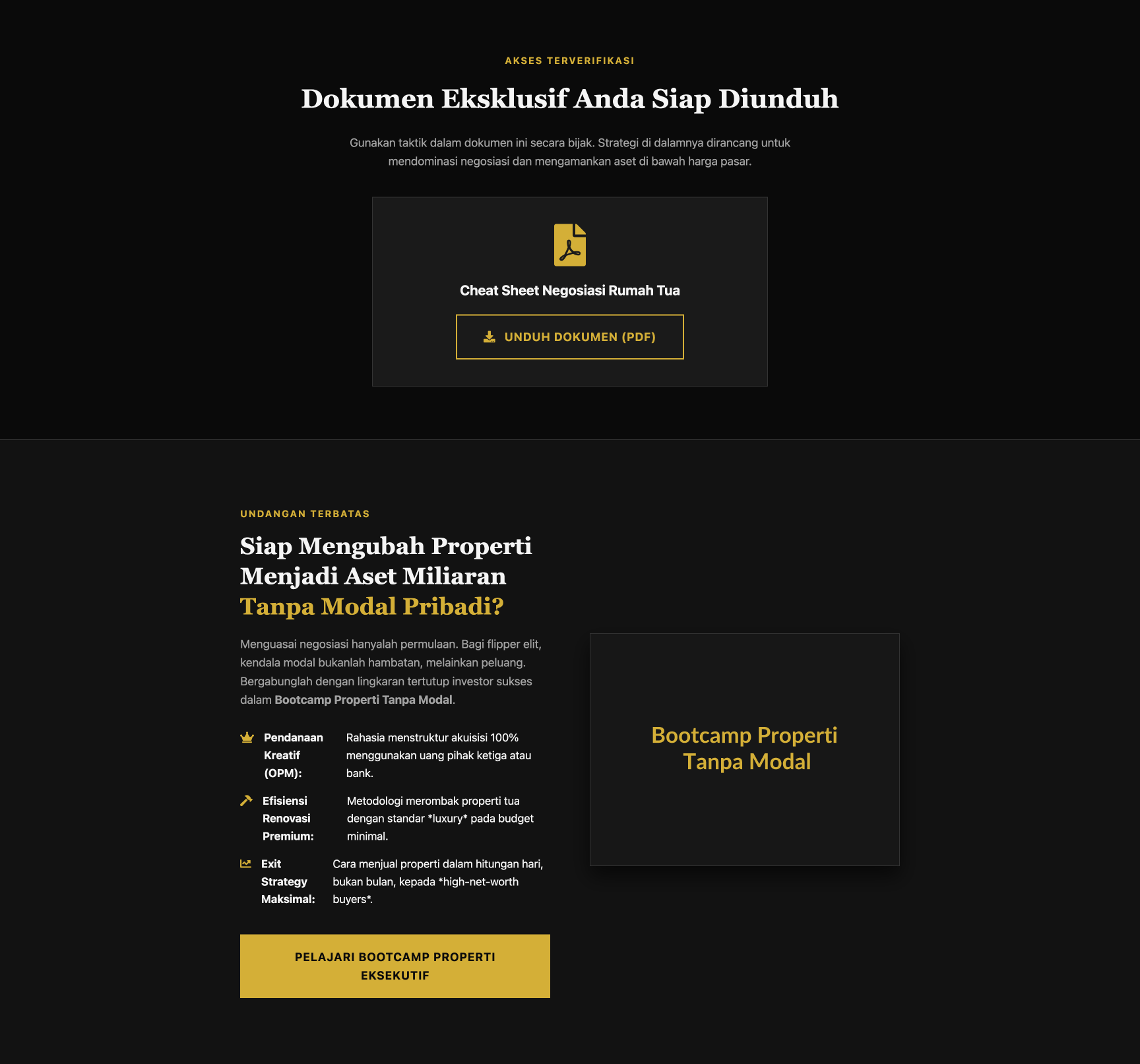 Bootcamp Properti Tanpa Modal