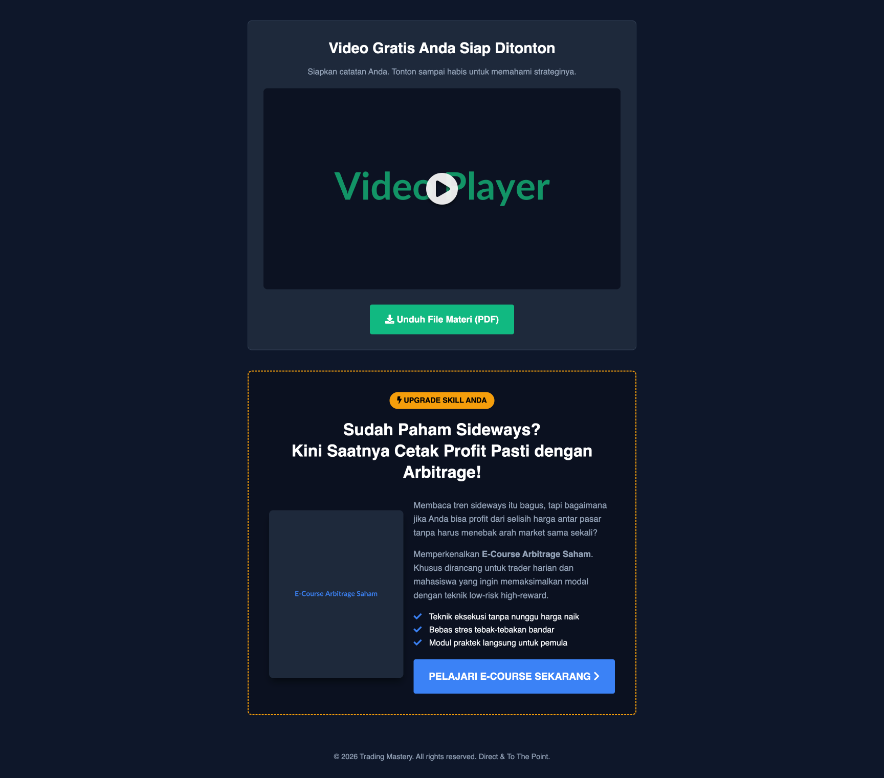 E-Course Arbitrage Saham