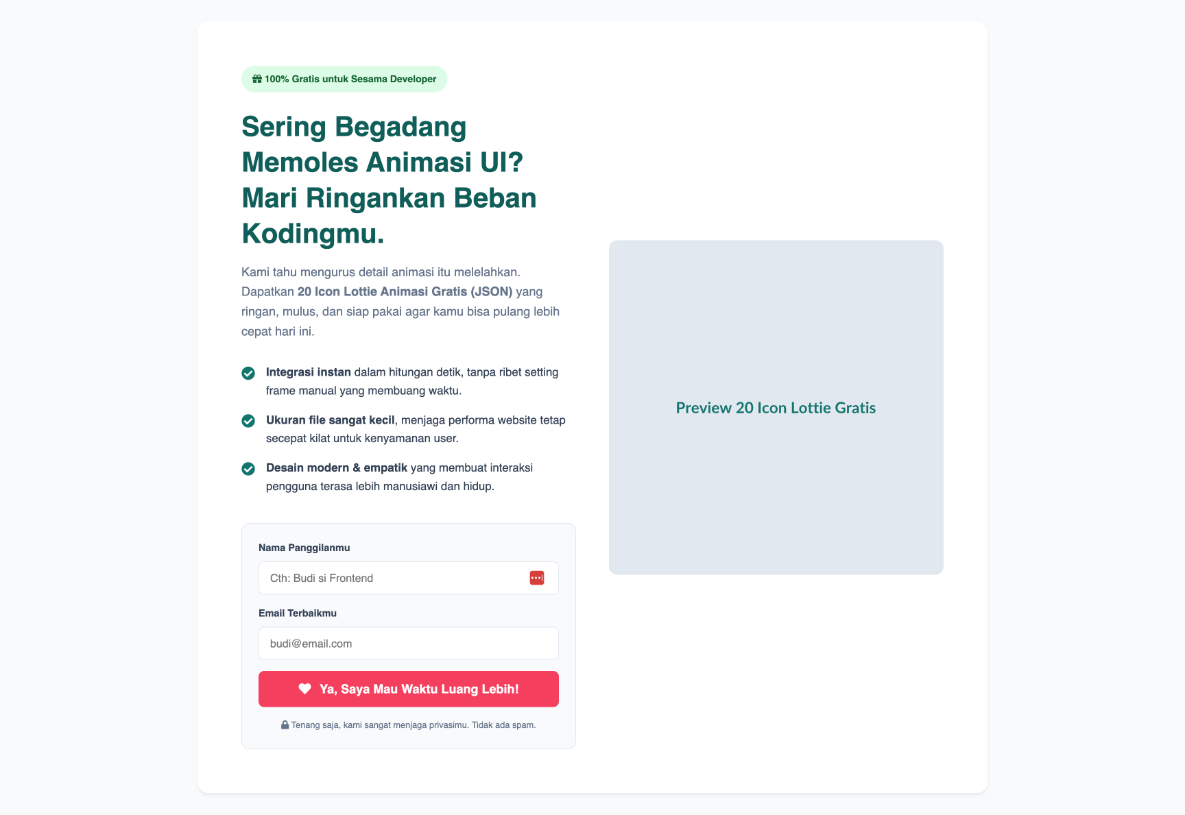 Library Animasi Lottie Interaktif