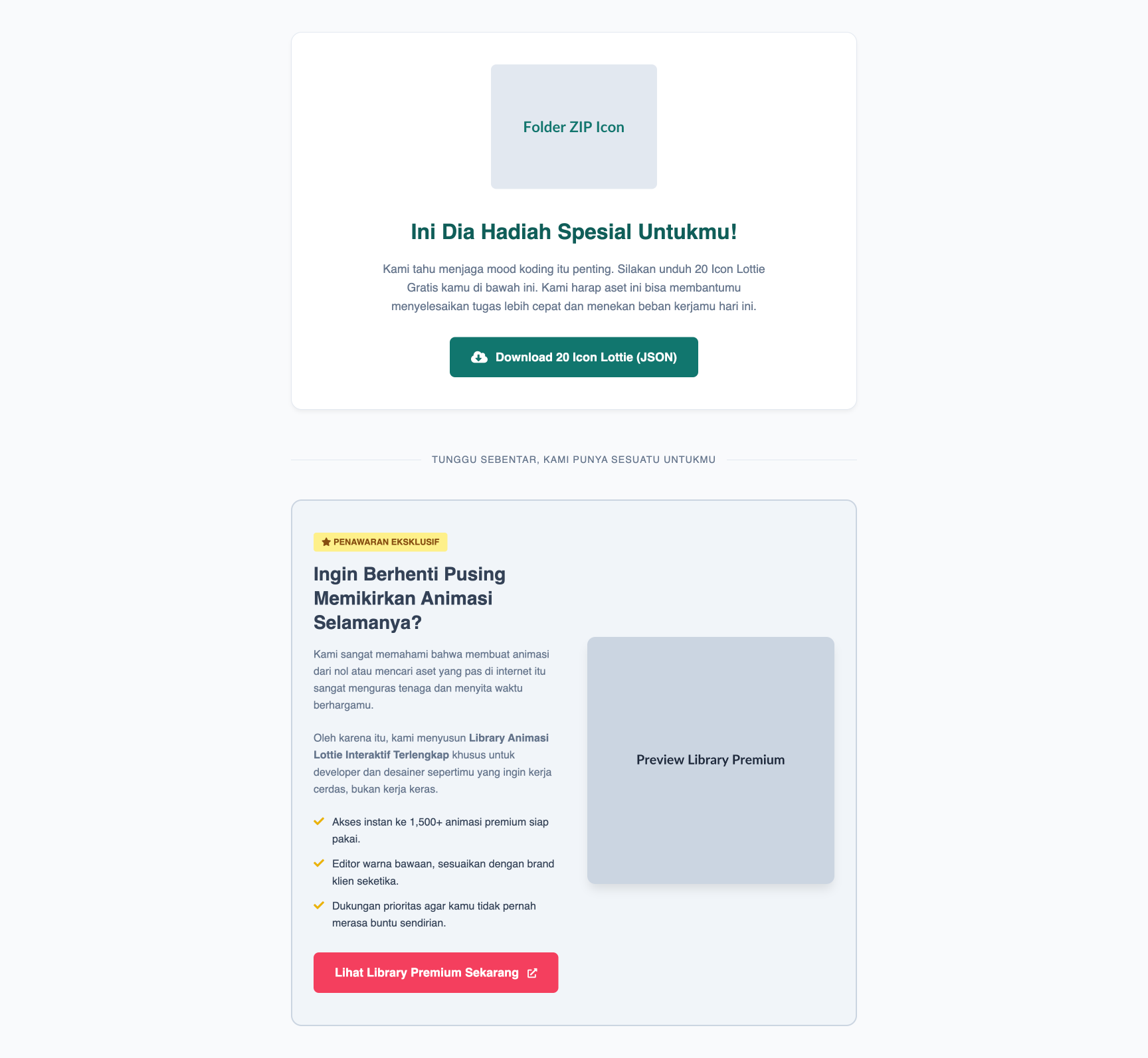 Library Animasi Lottie Interaktif