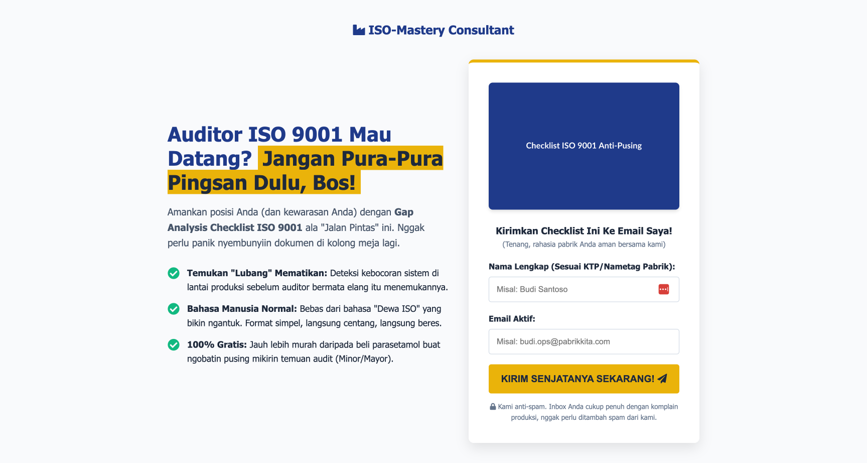 Konsultan Sertifikasi ISO