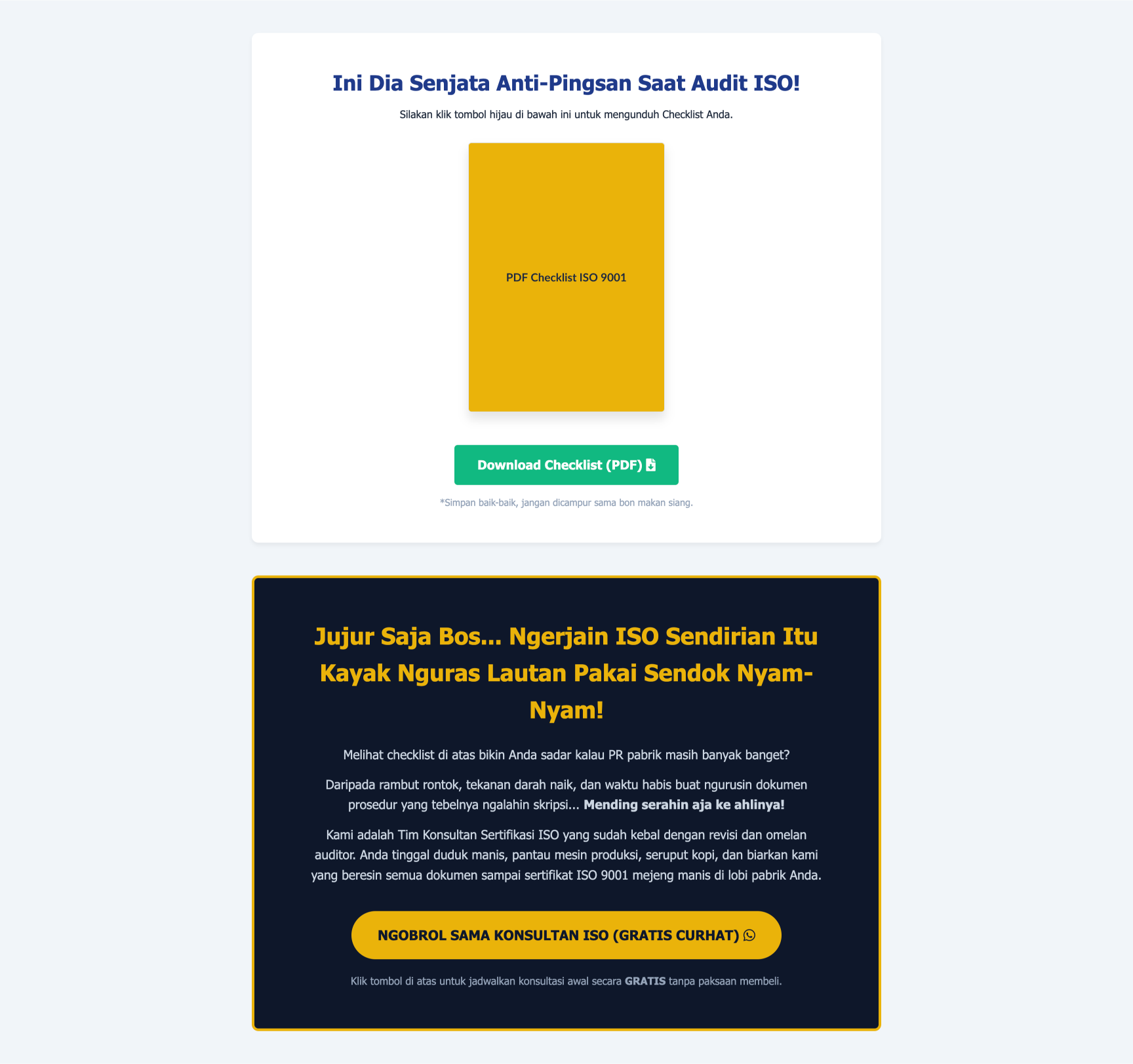 Konsultan Sertifikasi ISO