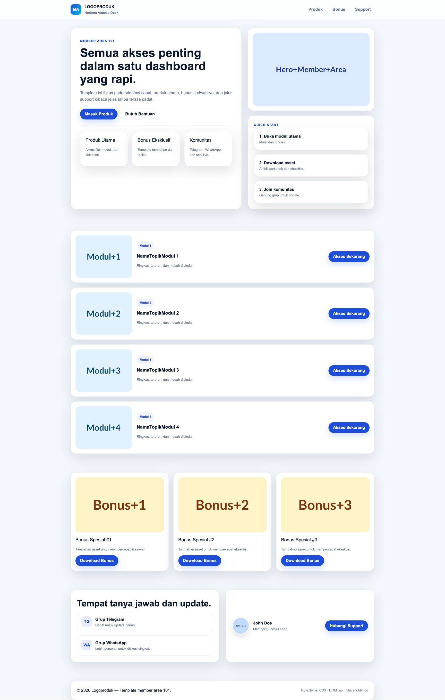 Member Area 101 Horizon Access Deck