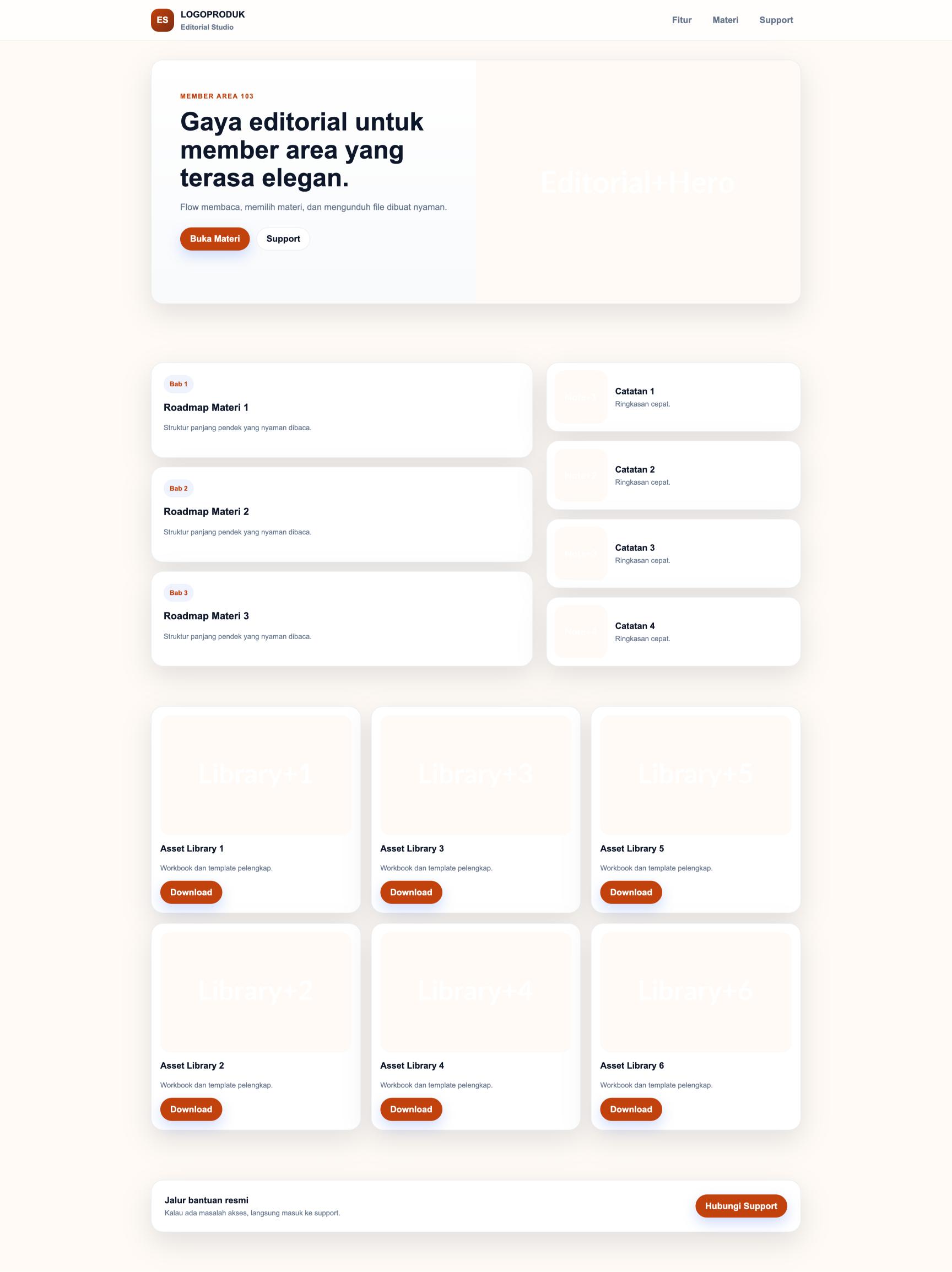 Member Area 103 Editorial Studio