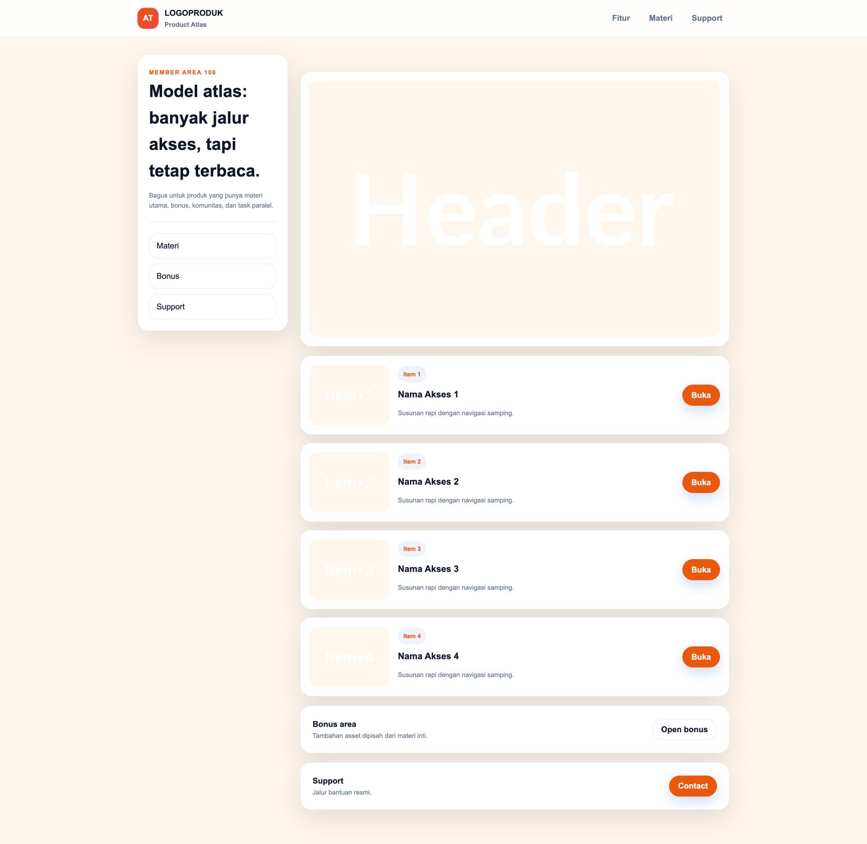 Member Area 106 Product Atlas