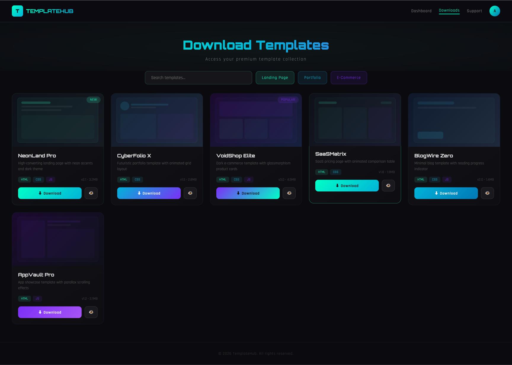 Member Area 11 Dark Neon Cyberpunk