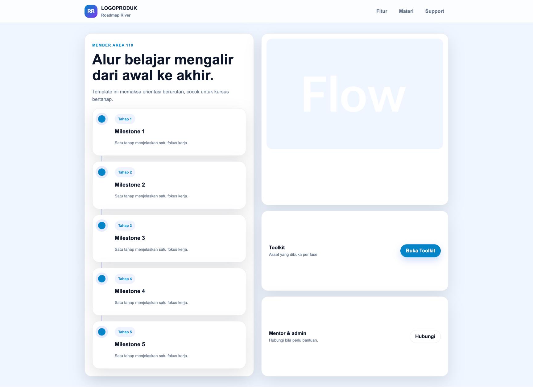 Member Area 110 Roadmap River