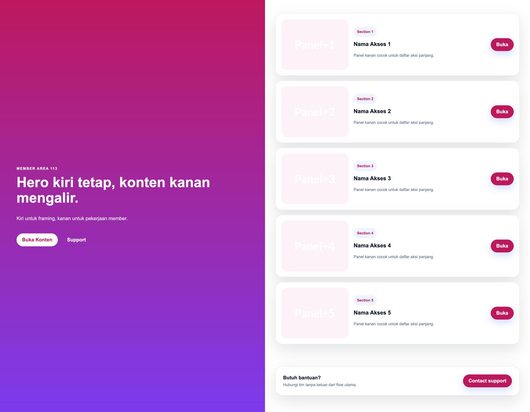 Member Area 113 Split Stage