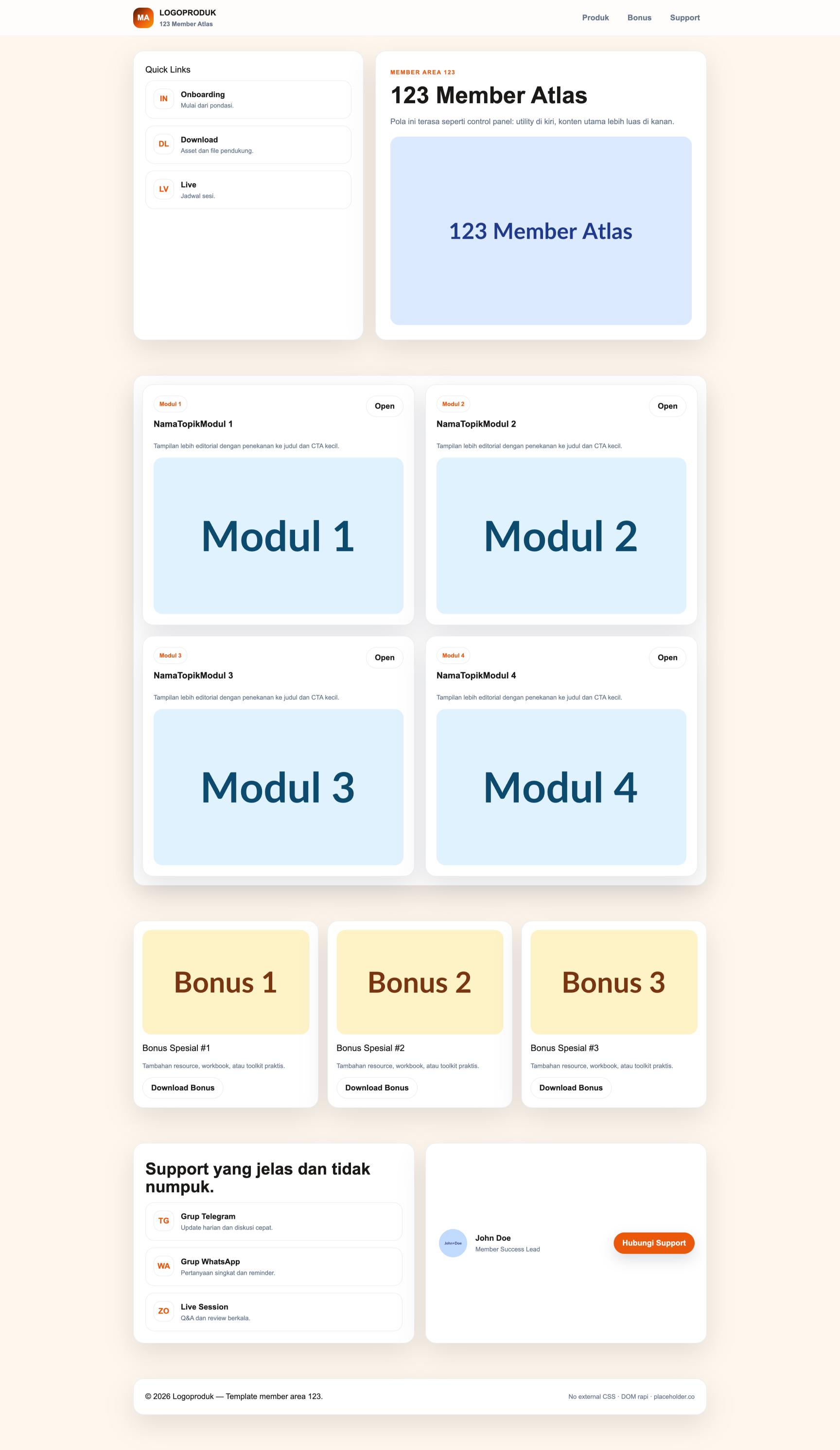 Member Area 123 Member Atlas