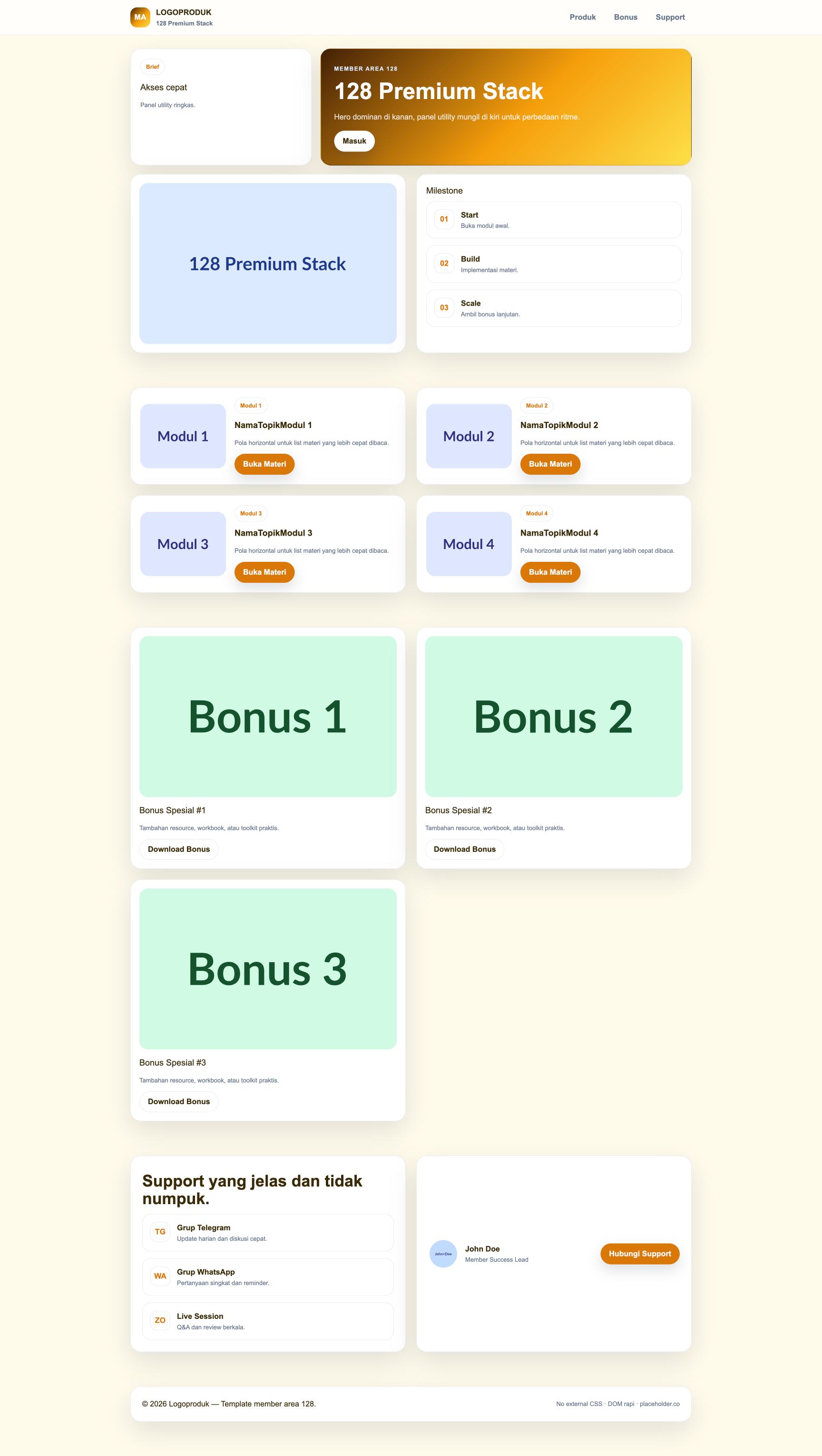 Member Area 128 Premium Stack