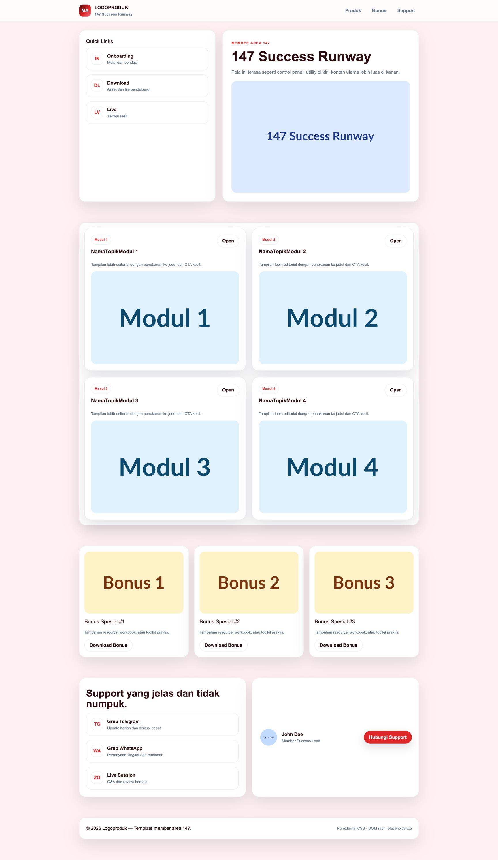 Member Area 147 Success Runway