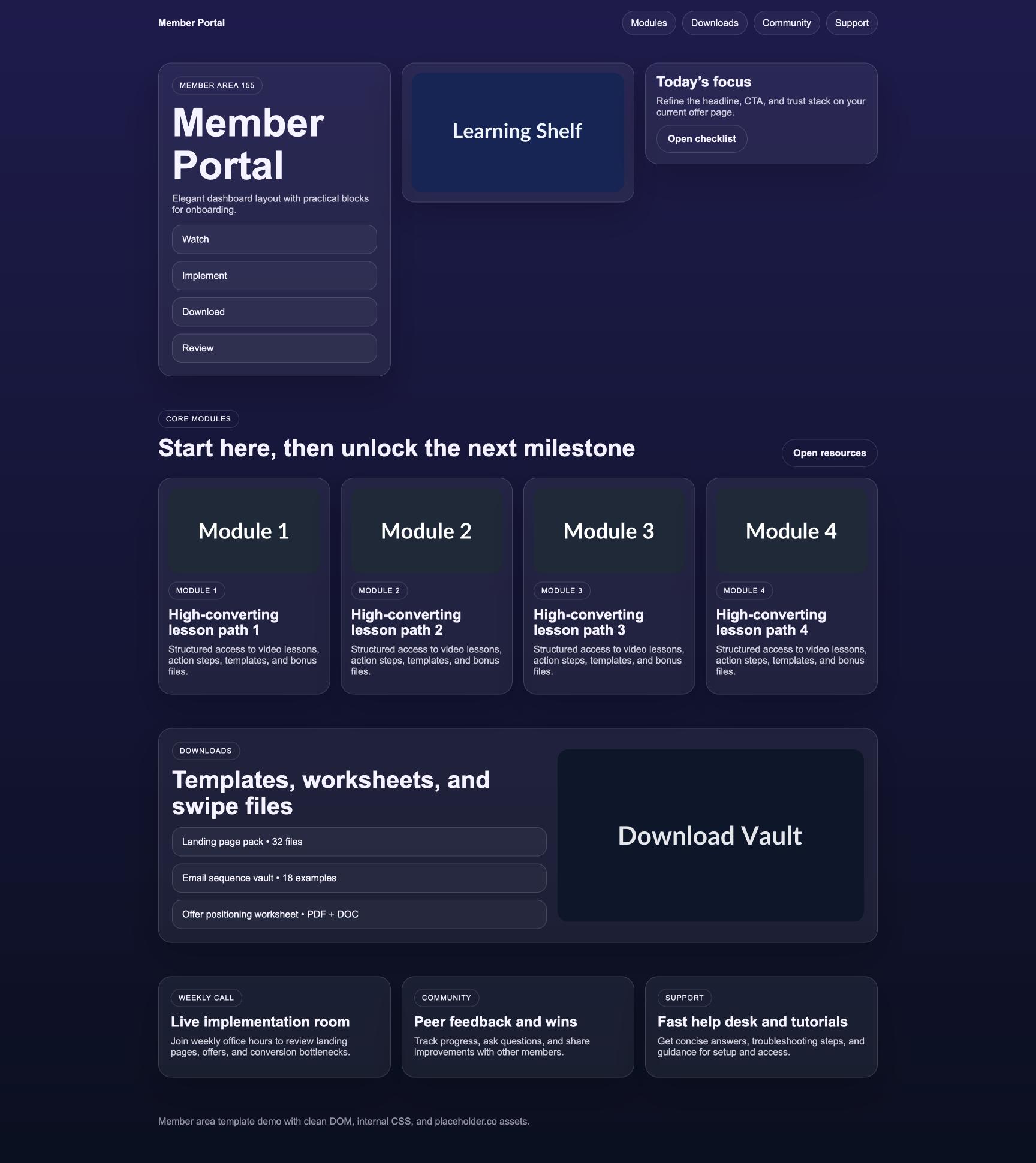 Member Area 155 Member Portal