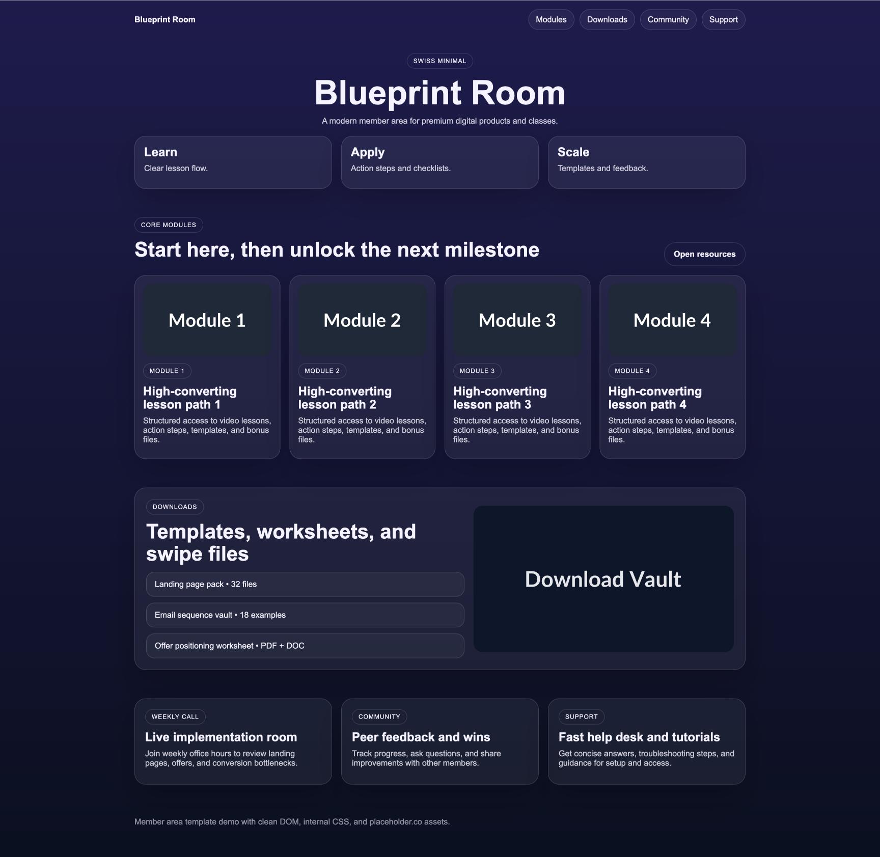 Member Area 161 Blueprint Room