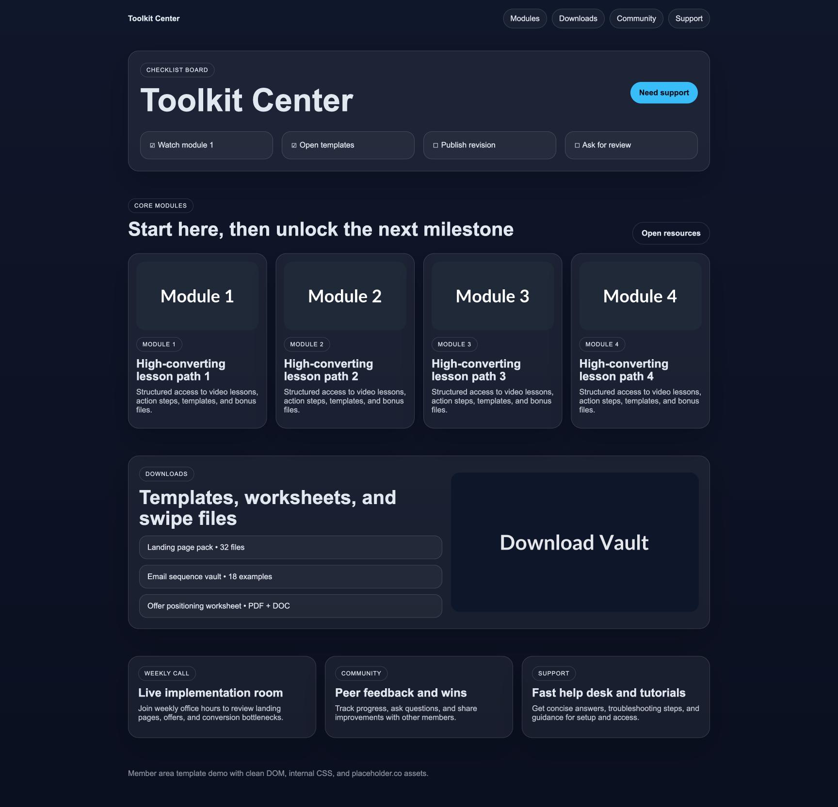 Member Area 163 Toolkit Center