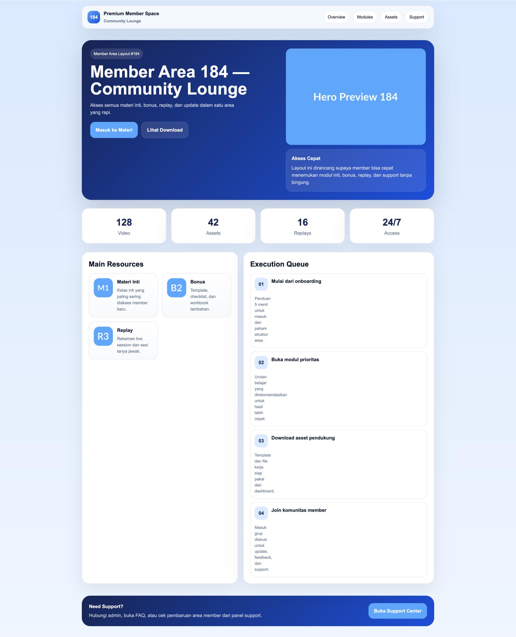 Member Area 184 Community Lounge